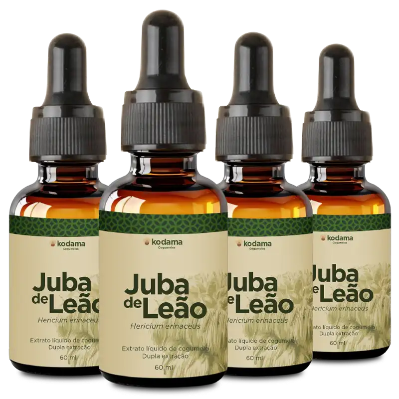 4 und extrato Líquido Juba de Leão 60ml
