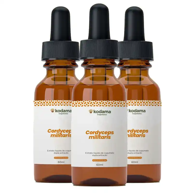 3 und. extrato Líquido Cordyceps militaris 60ml